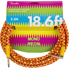 Fender MonoNeon Instrument Cable, 18.6', Orange - 1