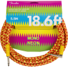 Fender MonoNeon Instrument Cable, 18.6', Orange - 1 Fender MonoNeon Instrument Cable, 18.6', Orange - 1