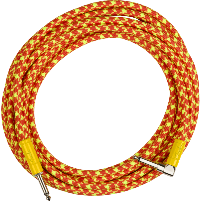 Fender MonoNeon Instrument Cable, 18.6', Orange - 2 Fender MonoNeon Instrument Cable, 18.6', Orange - 2
