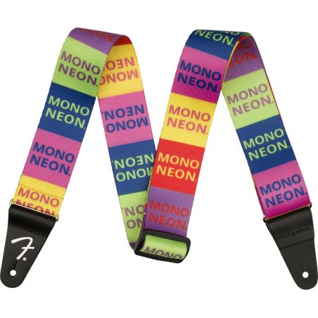 Fender MonoNeon Logo Strap, Multi-Color, 2" - 1