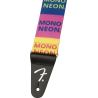 Fender MonoNeon Logo Strap, Multi-Color, 2" - 2 Fender MonoNeon Logo Strap, Multi-Color, 2" - 2