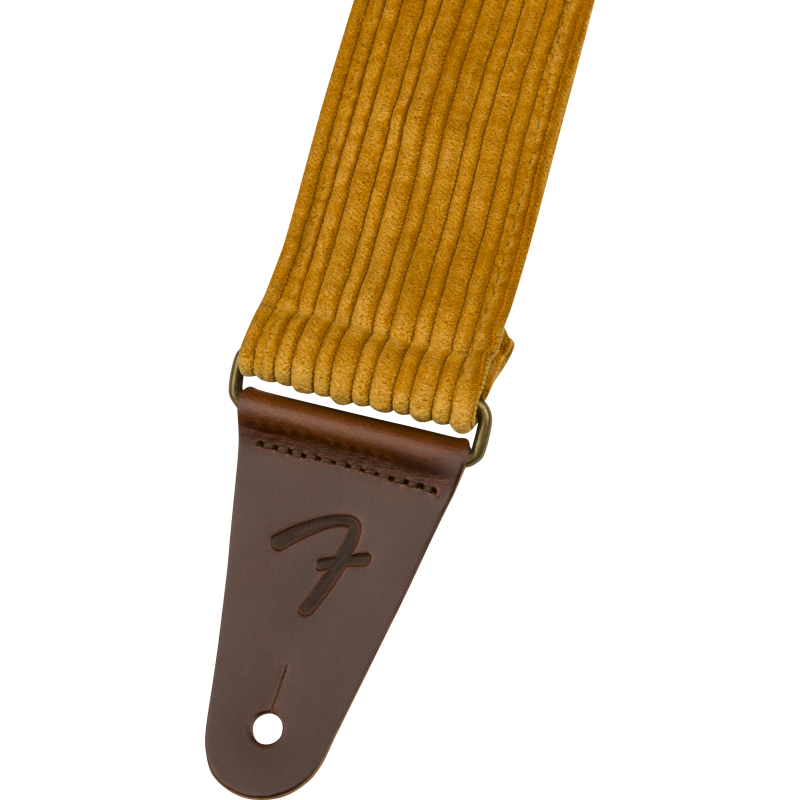 Fender Corduroy Strap, Blaze Gold, 2" - 2 Fender Corduroy Strap, Blaze Gold, 2" - 2