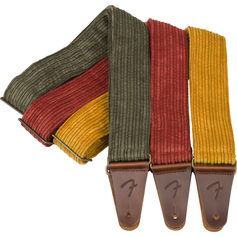 Fender Corduroy Strap, Blaze Gold, 2" - 3 Fender Corduroy Strap, Blaze Gold, 2" - 3
