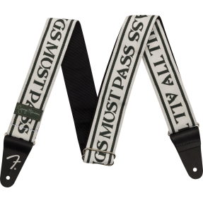 Fender George Harrison All Things Must Pass Logo Strap, White/Black, 2" - 1