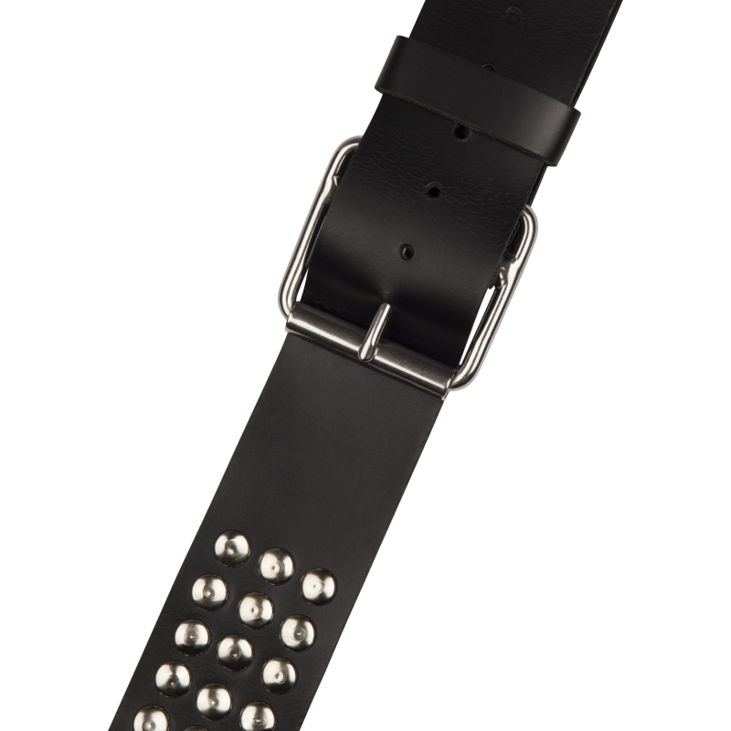 Jackson  Stud Leather Strap, Black, 2.5" - 3