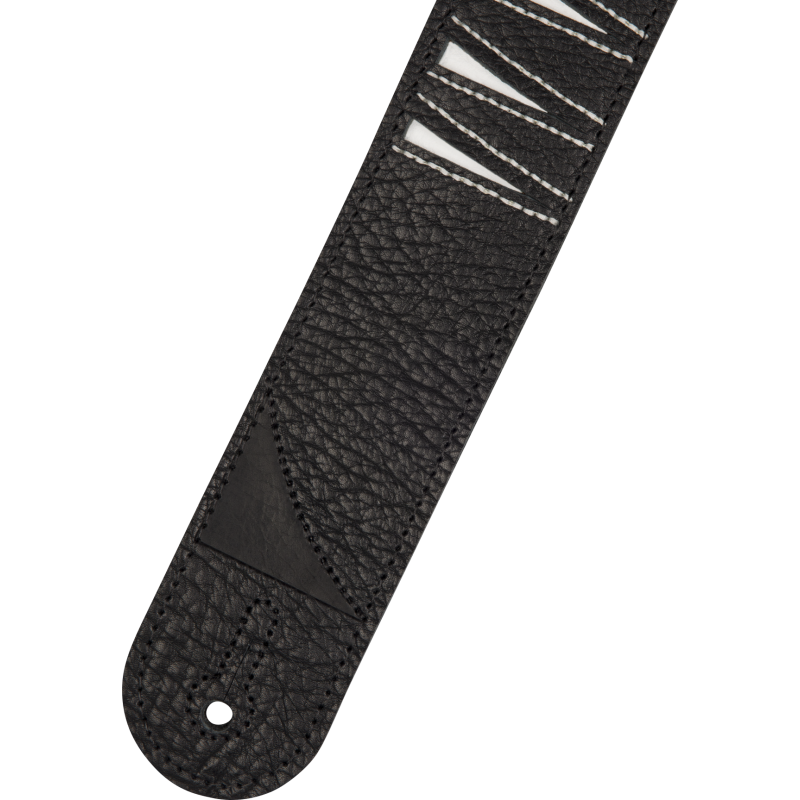 Jackson  Shark Fin Leather Strap, Black and White, 2" - 3