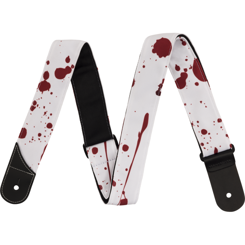 Jackson  Splatter Strap, White and Red, 2" - 1