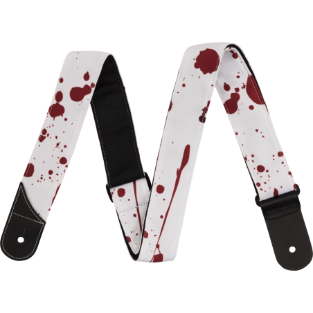 Jackson  Splatter Strap, White and Red, 2" - 1