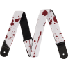 Jackson  Splatter Strap, White and Red, 2" - 1