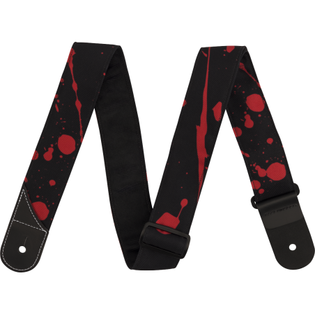 Jackson  Splatter Strap, Black and Red, 2" - 1