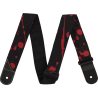 Jackson  Splatter Strap, Black and Red, 2" - 1