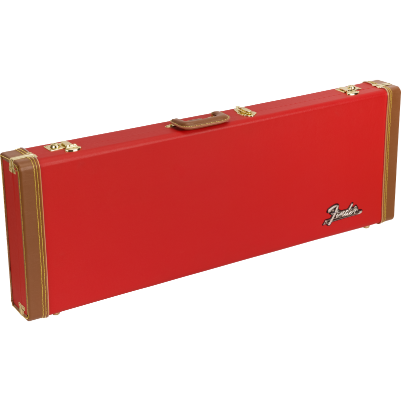 Fender Classic Series Wood Case - Strat/Tele, Fiesta Red - 1