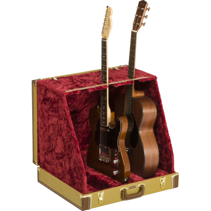 Fender  Classic Series Case Stand - 3 Guitar, Tweed - 1