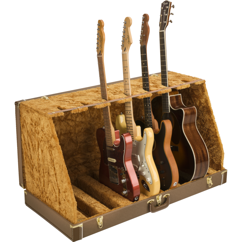 Fender Classic Series Case Stand - 7 Guitar, Brown - 1 Fender Classic Series Case Stand - 7 Guitar, Brown - 1