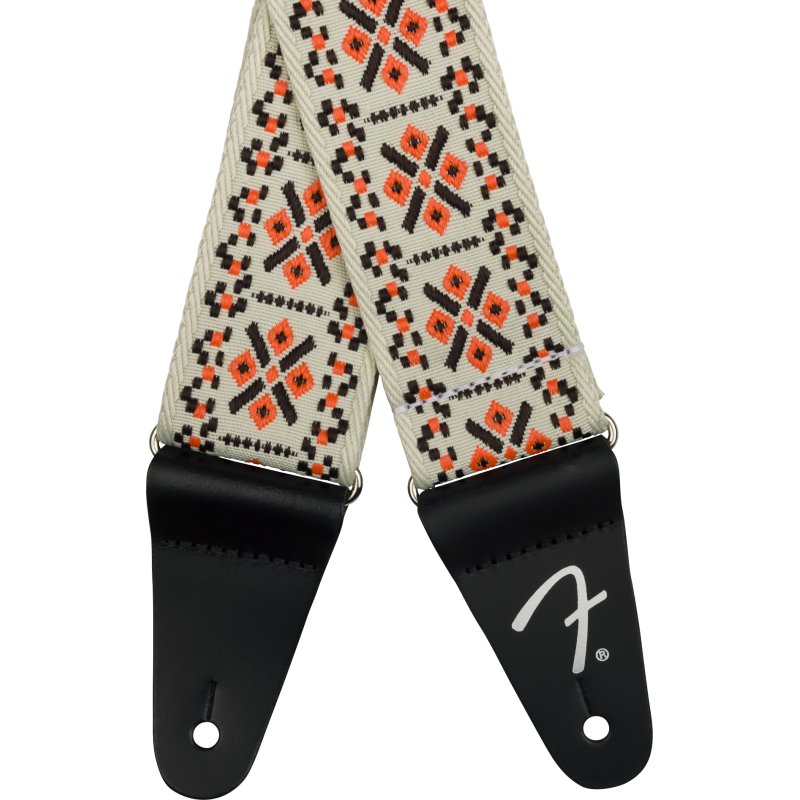 Fender Pasadena Woven Strap, Lattice Orange, 2" - 2