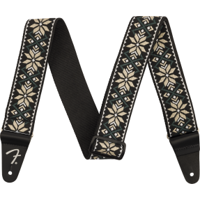 Fender Pasadena Woven Strap, Yellow Snowflake, 2" - 1