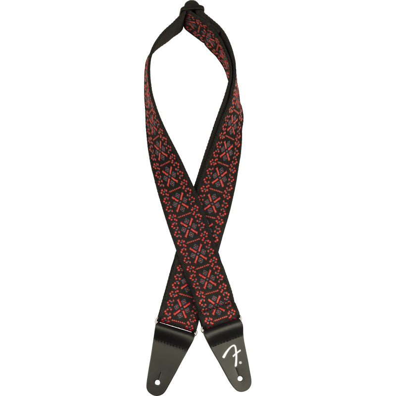 Fender Pasadena Woven Strap, Lattice Red, 2" - 1