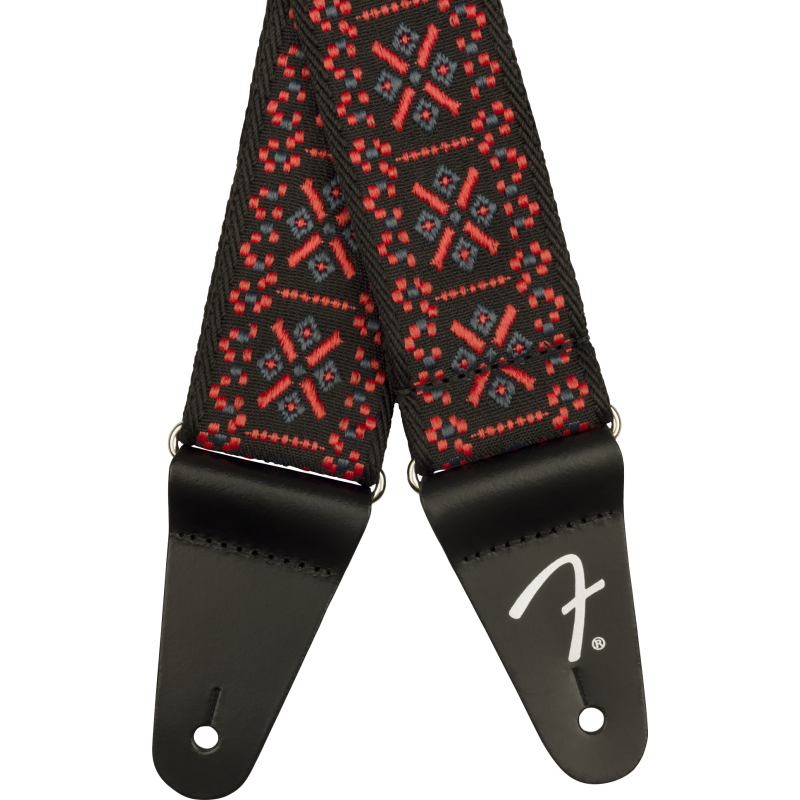 Fender Pasadena Woven Strap, Lattice Red, 2" - 2