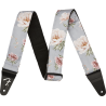 Fender Floral Strap, Gray, 2" - 1 Fender Floral Strap, Gray, 2" - 1