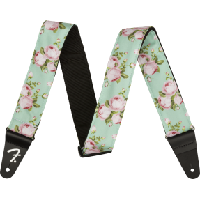 Fender Floral Strap, Surf Green, 2" - 1