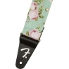 Fender Floral Strap, Surf Green, 2" - 2 Fender Floral Strap, Surf Green, 2" - 2