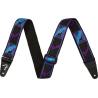 Fender Neon Monogrammed Strap, Blue and Purple, 2" - 1 Fender Neon Monogrammed Strap, Blue and Purple, 2" - 1