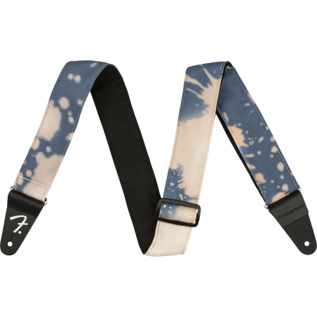 Fender Tie Dye Acid Wash Strap, Faded Navy, 2" - 1