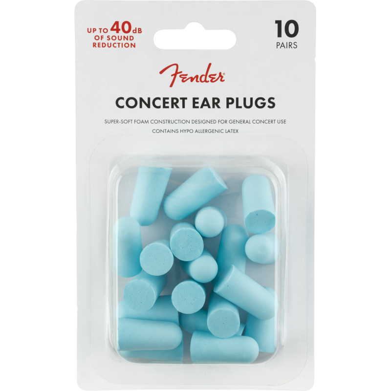 Fender Concert Ear Plugs (10 Pair), Daphne Blue - 1 Fender Concert Ear Plugs (10 Pair), Daphne Blue - 1