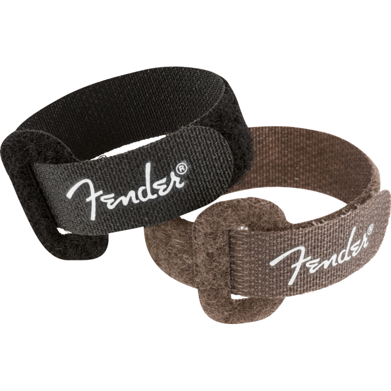 Fender Cable Ties, 7", Black and Brown - 3 Fender Cable Ties, 7", Black and Brown - 3