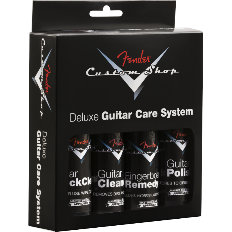 Fender Custom Shop Deluxe Guitar Care System, 4 Pack, Black - 2