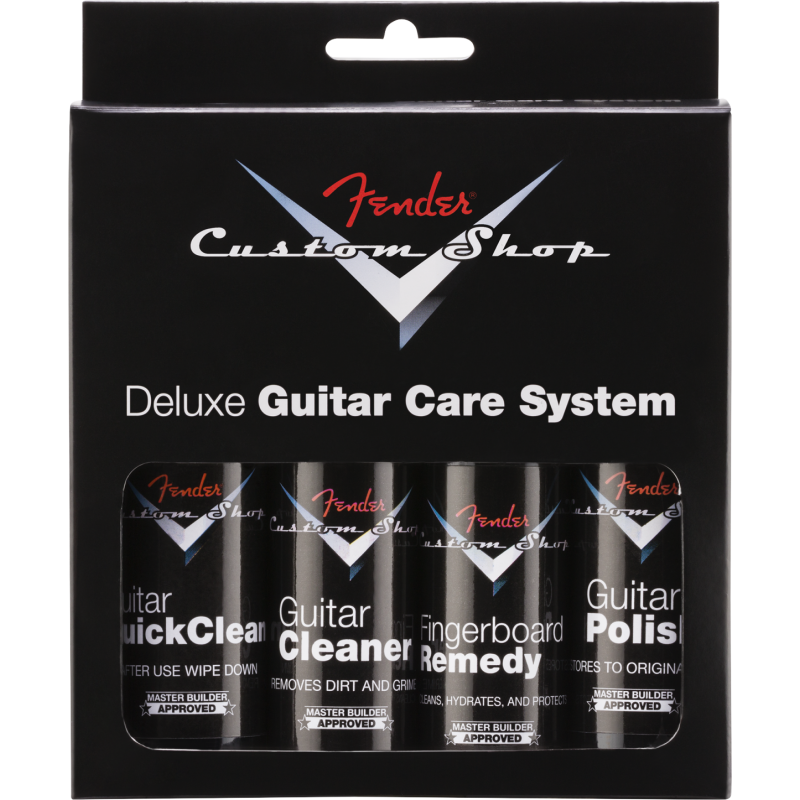 Fender Custom Shop Deluxe Guitar Care System, 4 Pack, Black - 3