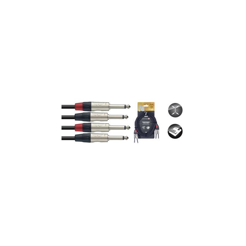 Stagg NTC3PR - podwójny kabel połączeniowy 3m - 1 Stagg NTC3PR - podwójny kabel połączeniowy 3m - 1