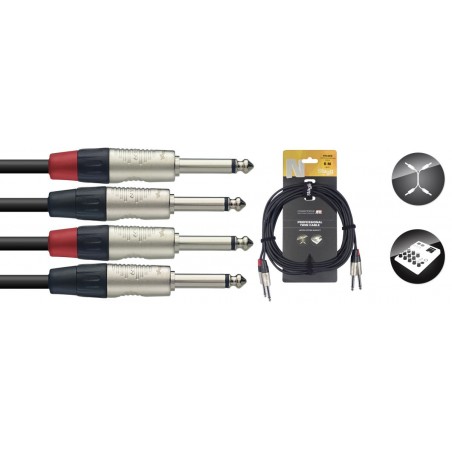 Stagg NTC6PR - podwójny kabel połączeniowy 6m - 1