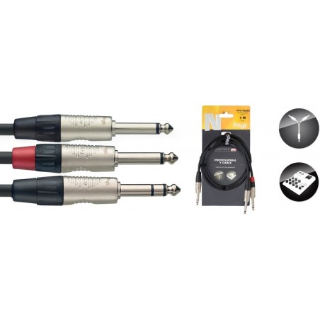 Stagg NYC1/PS2PR  - kabel instrumentalny 1m - 1