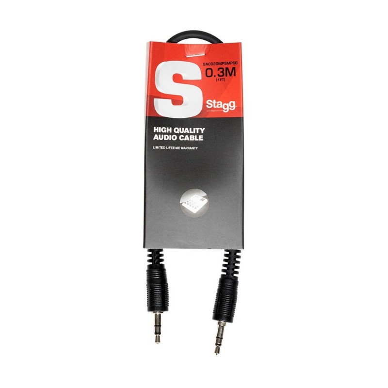 Stagg SAC030MPSMPSB - kabel połączeniowy 30cm - 2 Stagg SAC030MPSMPSB - kabel połączeniowy 30cm - 2