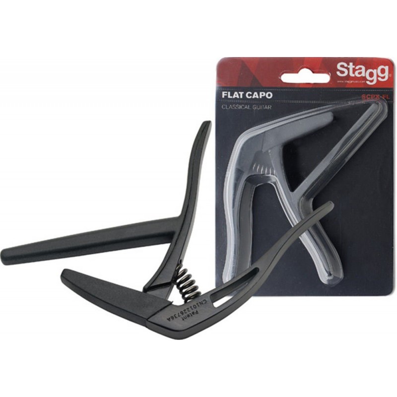 Stagg SCPX-FL BK - kapodaster do gitary klasycznej - 1 Stagg SCPX-FL BK - kapodaster do gitary klasycznej - 1