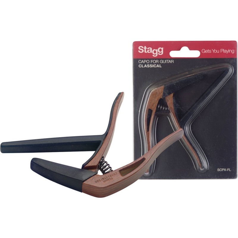 Stagg SCPX-FL DKWOOD - kapodaster do gitary klasycznej - 1 Stagg SCPX-FL DKWOOD - kapodaster do gitary klasycznej - 1