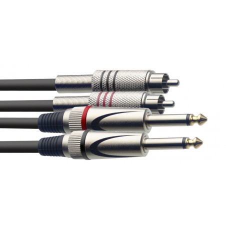 Stagg STC1,5PCM - podwójny kabel połączeniowy 1,5m - 1