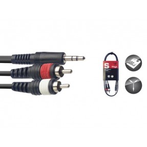 Stagg SYC1/MPSB2CM E - kabel połączeniowy 1m - 1
