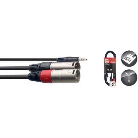 Stagg SYC2/MPSB2XM - kabel połączeniowy 2m - 1