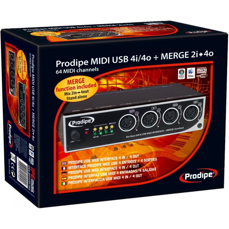 Prodipe Midi 4i4o - interfejs MIDI-USB - 4