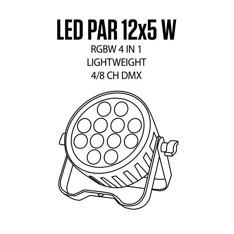 Fractal Lights LED PAR 12x5 W - Reflektor PAR LED
