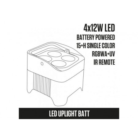 Fractal Lights LED UPLIGHT BATT 4x12W - naświetlacz LED