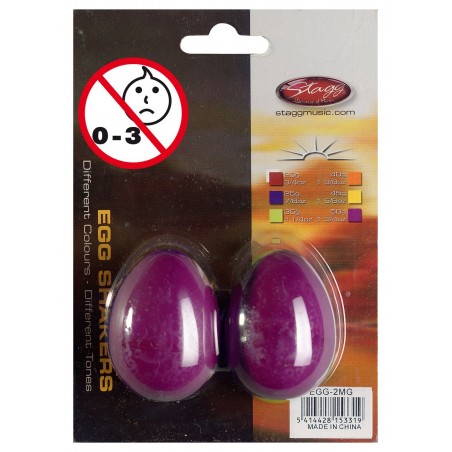 Stagg EGG 2 MG - shakery plastikowe magenta - 1
