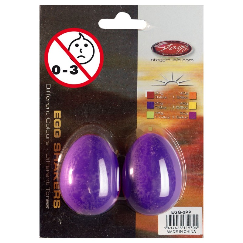 Stagg EGG 2 PP - shakery plastikowe, purpurowe - 1