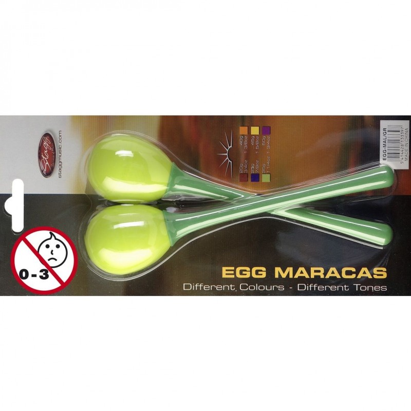 Stagg EGG MA L/GR - marakasy plastikowe zielone - 1