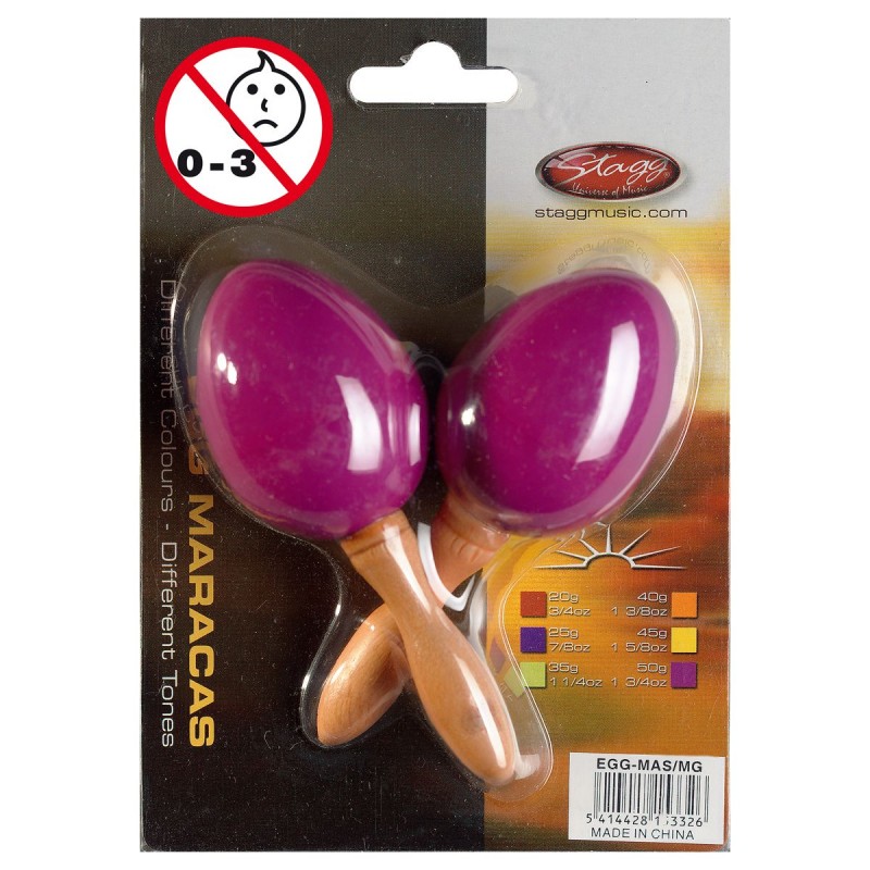 Stagg EGG MA S/MG - marakasy plastikowe magenta - 1