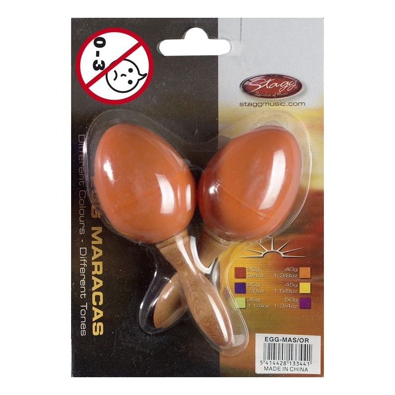 Stagg EGG MA S/OR - marakasy plastikowe - 1