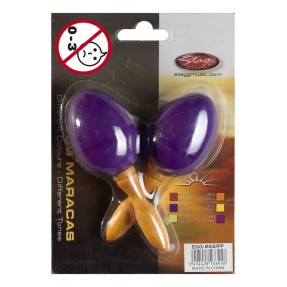 Stagg MA S/PP - marakasy plastikowe purpurowe - 1