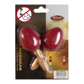 Stagg EGG MA S/RD - marakasy plastikowe czerwone - 1